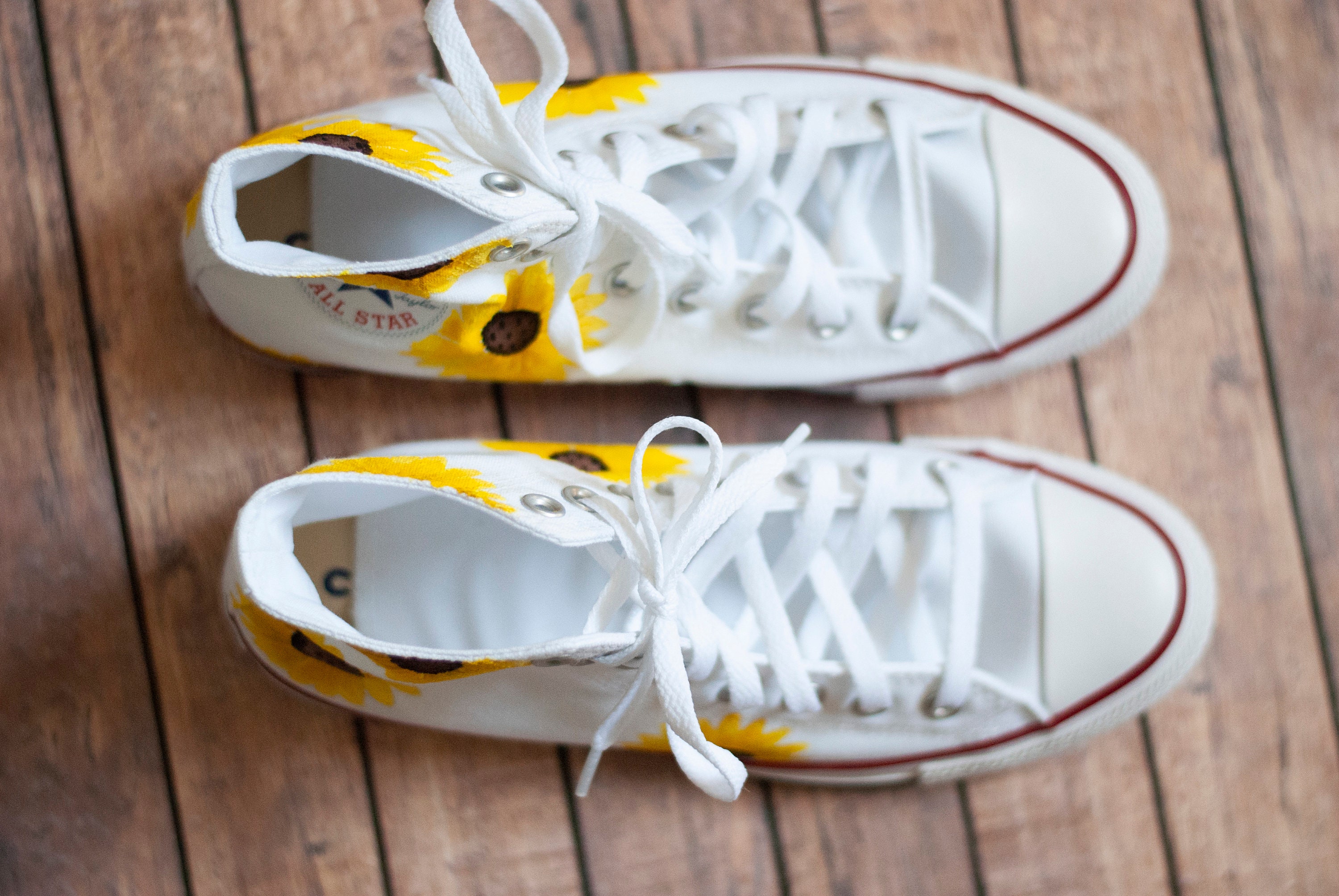 Converse White High-Top Sneakers with Yellow Accent Strap Studded White Converse High Tops: Custom Punk Rock Sneakers  main image 4