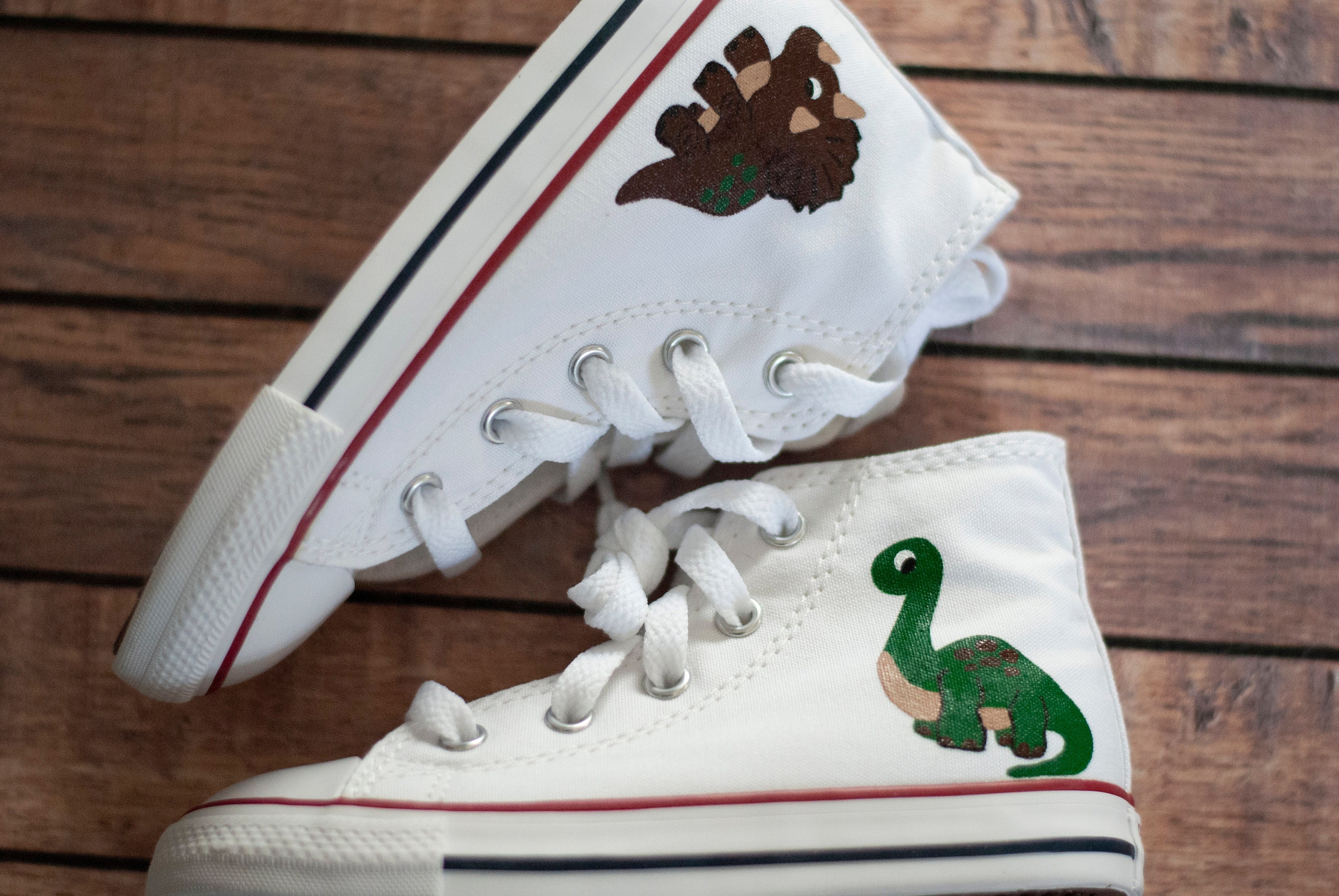 Dinosaur High Top Converse Toddler Youth Converse Etsy Canada