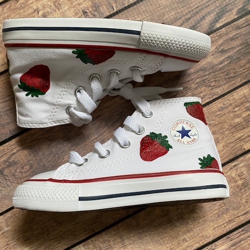 Strawberry Hand Painted High Top 