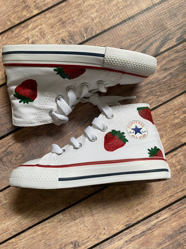 strawberry converse high tops