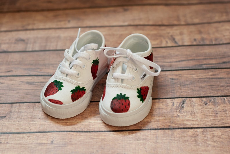 Strawberry Toddler Vans Strawberry Vans Custom Vans image 1