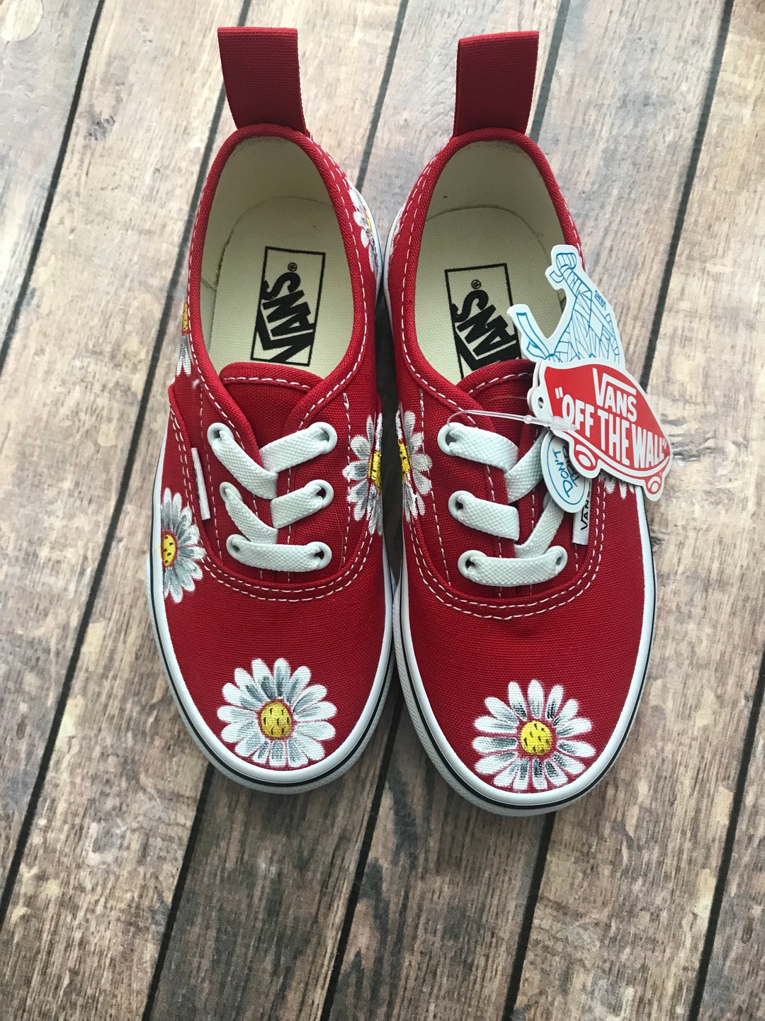 Daisy Vans Hand Painted Daisy Vans Etsy