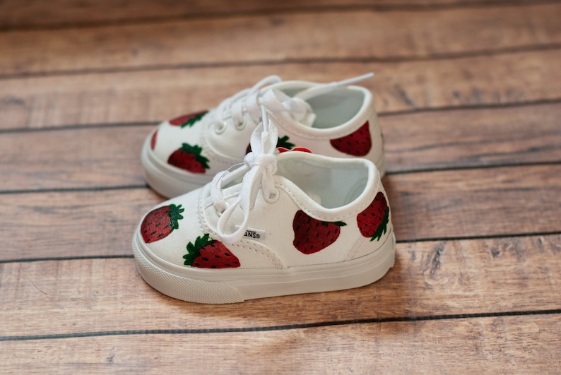 Strawberry Toddler Vans Strawberry Vans Custom Vans image 2