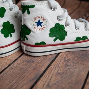 Shamrock Converse | Hand Painted High Top Converse