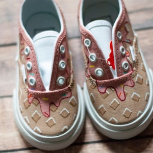 Hand Painted Ice Cream Cone Vans || Custom Ice Cream Vans | Custom Painted Vans