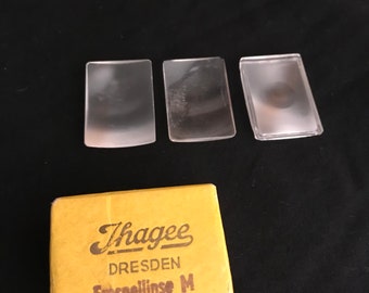 Exakta Ihagee Fresnel Lens Set: Split-Screen, Clear, Lines - with Dresden Box Camera werk