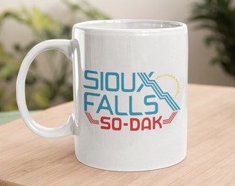 Sioux Falls Coffee Mug – South Dakota, Hand Lettered Design