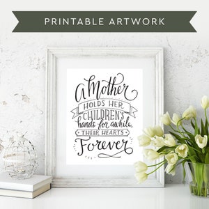 Mother printable, Mother&#39;s Day gift, SVG PDF JPG printable wall art, printable wall decor, Mother&#39;s Day art, Mother print, Mother quote
