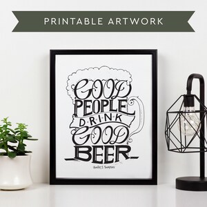 Beer printable, gift for husband, SVG/PDF printable art, printable wall decor, beer art, beer printable, beer print