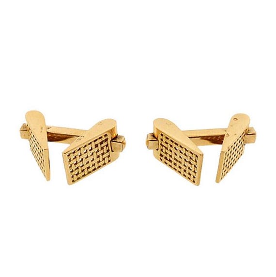 French 18K Gold Snaffle Cufflinks