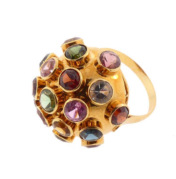 H Stern 18K Gold Multi-Stone Sputnik Ring | Etsy