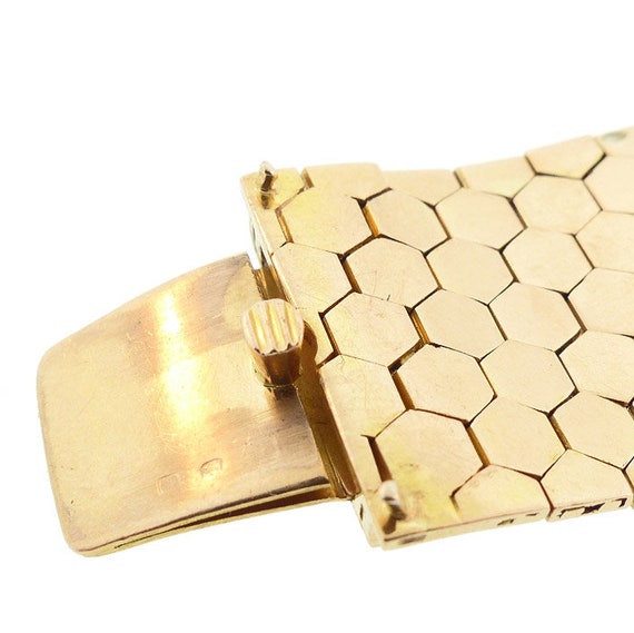 Retro 18K Gold, Platinum, Diamond & Ruby Buckle B… - image 5