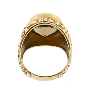 Victorian 14K Gold & Smoky Quartz Gentleman's Ring image 6