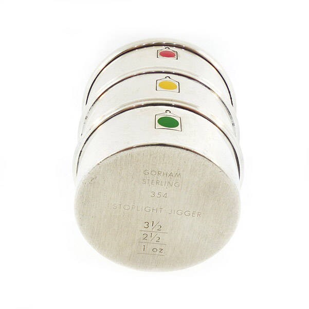 Gorham Enameled Sterling Silver Stoplight Jigger