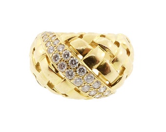 Tiffany VANNERIE 18K Gold & Diamond Ladies' Ring