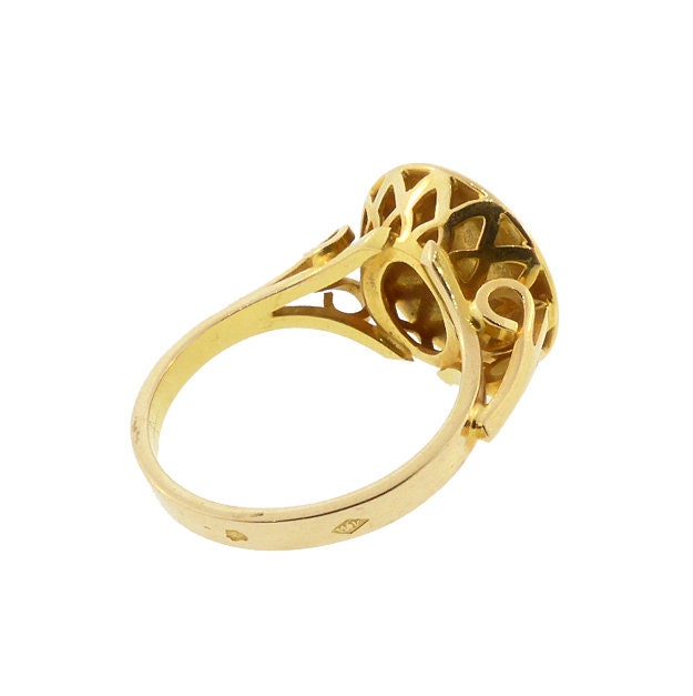 A Augis 18K Gold, Ruby & Diamond PLUS QU’HIER Love Token Ring