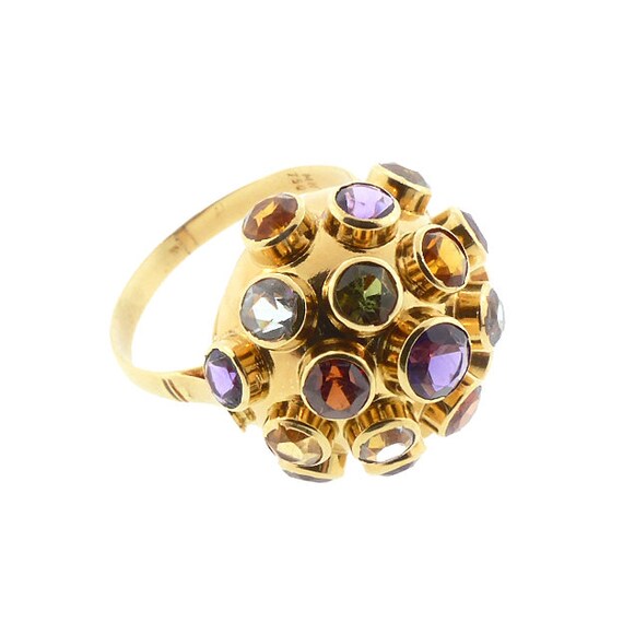 H Stern Sputnik Ring 18K Gold & Multicolored Gemstone | Etsy