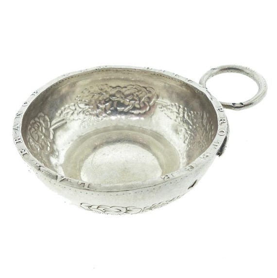 French Silver “Dieu Protège La France” Tastevin Wine Taster
