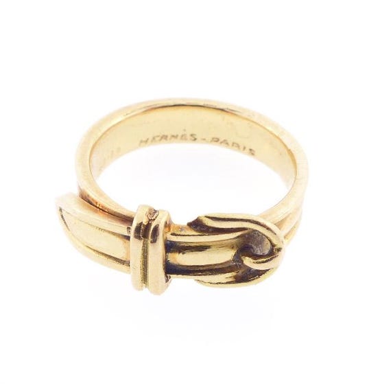Hermès 18K Gold Ceinture Belt Ring