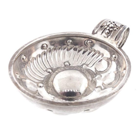 French Silver Restoration Period Strap-Handle Wine Taster Tastevin