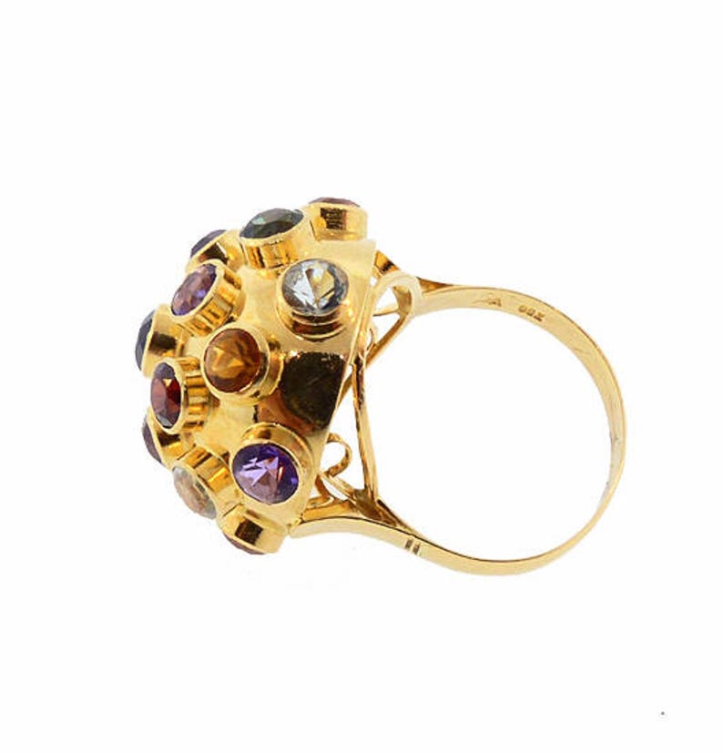 H Stern 18K Gold Multi-Gemstone Sputnik Ring | Etsy