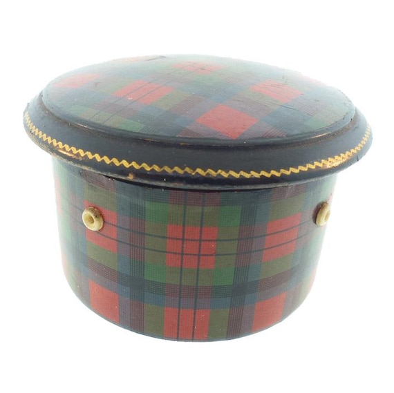 Victorian McDuff Tartanware Spool Thread Box