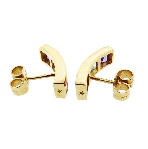 H Stern RAINBOW COLLECTION 18K Gold & Multicolored Gemstone Earrings