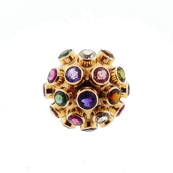 H Stern 18K Gold & Multicolored Gemstone Sputnik Ring