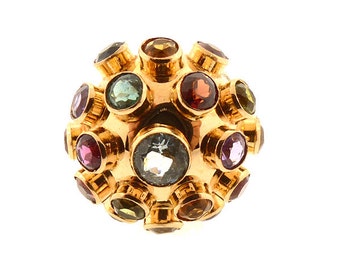 H Stern 18K Gold Multi-Gemstone Sputnik Ring