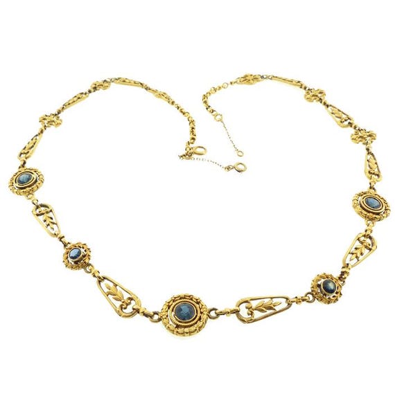 Belle Epoque 18K Gold & Sapphire Fancy Link Chain Necklace