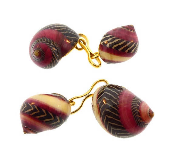 De Grisogono 18K Gold & Seashell Cufflinks