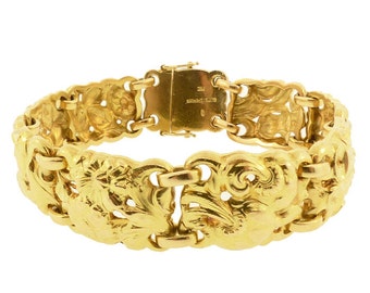 Pierrre Baltensperger 18K Gold Sculptural Floral Bracelet