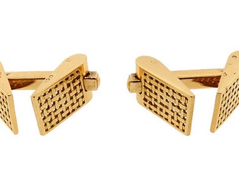 French 18K Gold Snaffle Cufflinks