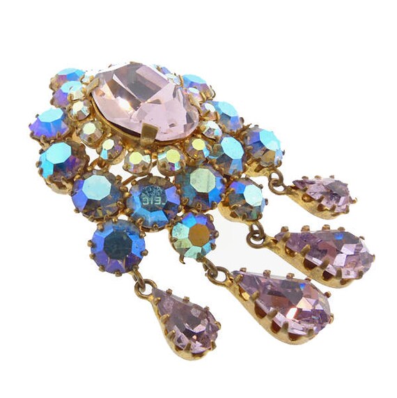 Vintage Aurora Borealis Rhinestone Pendant - image 3