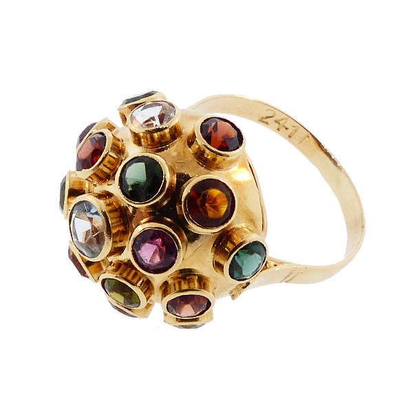 H Stern 18K Gold Multi-gemstone Sputnik Ring - Etsy