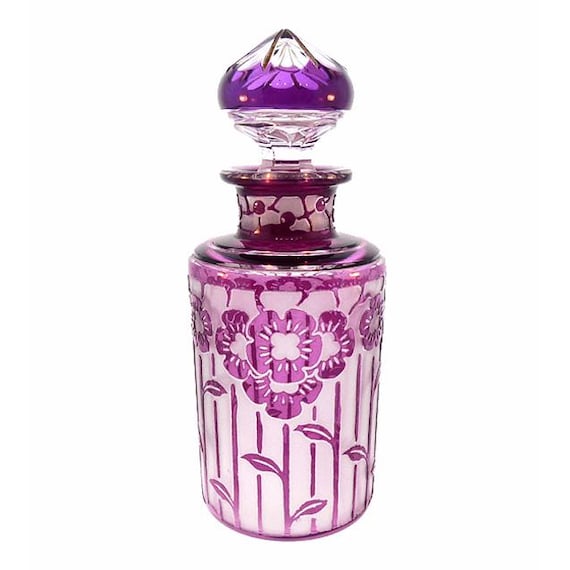 Cristalleries de Nancy Art Glass Cameo Glass Perfume Bottle