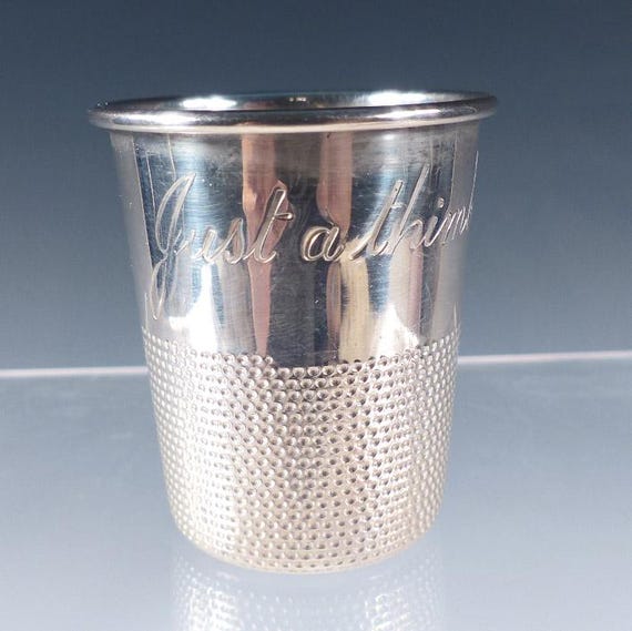 Vintage Towle Sterling Silver Thimble Figural Novelty Jigger