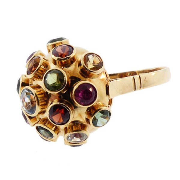 H Stern 18K Gold Multi-Gemstone Sputnik Ring