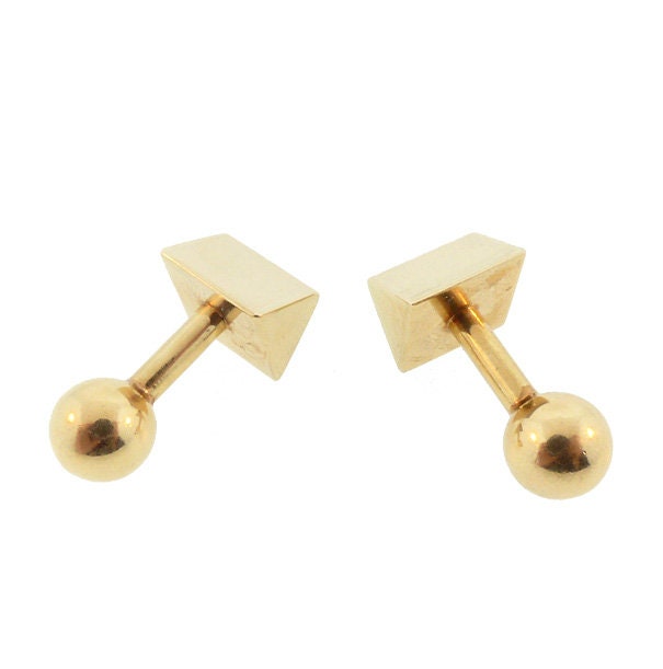 18KT LOUIS TAMIS RED CUFFLINKS