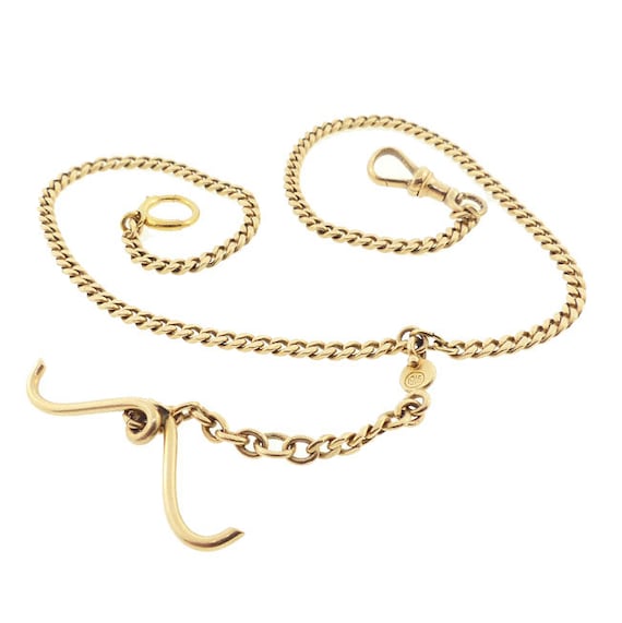 Edwardian 14K Gold Double Albert Watch Chain