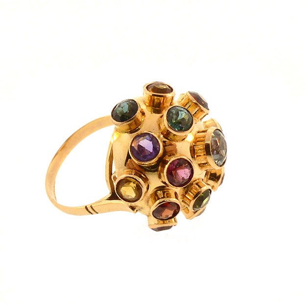 H Stern 18K Gold Multi-gemstone Sputnik Ring - Etsy