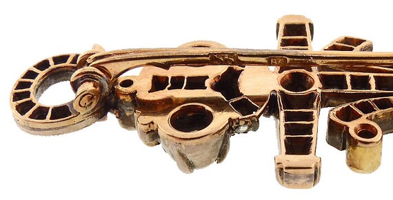 Imperial Russian Czar Nicholas II Diamond & Gold Anchor Brooch | Imperial Russian Jewelry | Royal Jewelry | Antique Anchor Jewelry | View 6