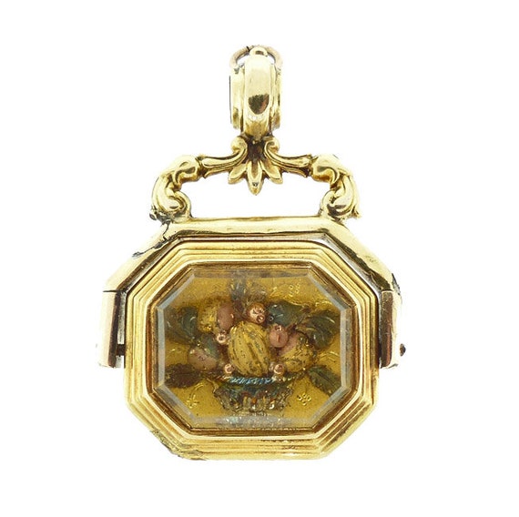 Georgian 18K Multicolored Gold, Rock Crystal Carnelian Watch Fob Seal