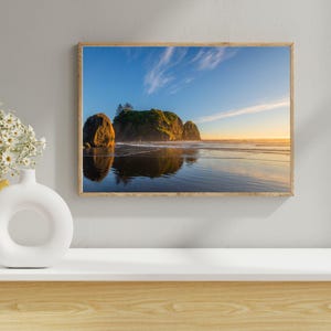 Ruby Beach Wall Art: Sunset Glow - Canvas, Metal, or Paper
