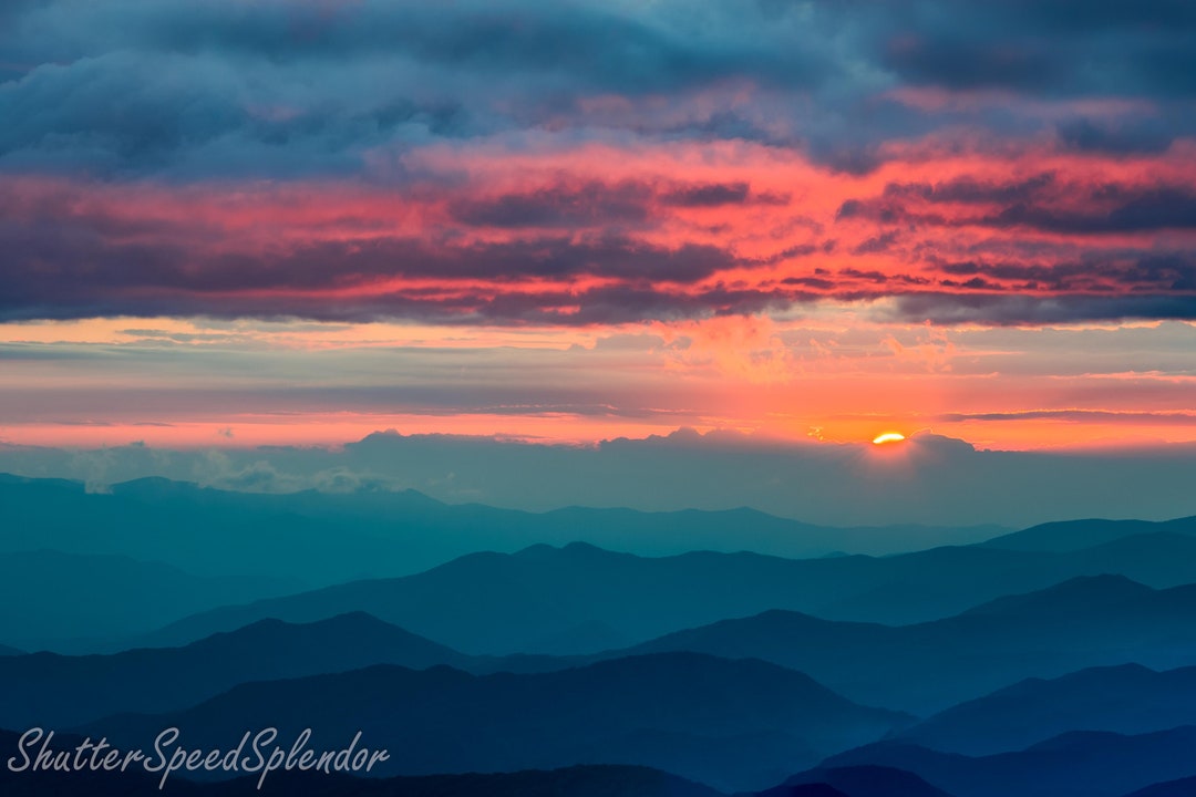 thumbnail image 2 of Sunset From Clingman's Dome - Great Smoky Mountains\" By Dave Allen... 2 of 12