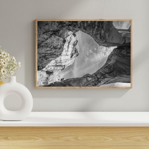 Arches National Park fine art print, Moab Utah landscape photography, Utah print, Double Arch, Red Rock arche, Natural skylight, Black White