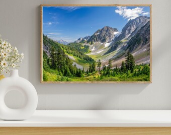 North Cascades National Park Wall Art, Washington Souvenir, Mountain Valley Print, Fine Art Photography, Archival Paper, Travel Decor