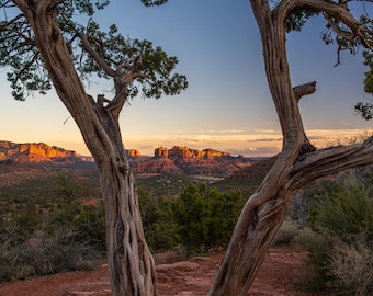 Sedona Arizona print, Cathedral Rock fine art print, Arizona landscape photography, Fine art photography  , Red rock sunset