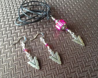 Arrowhead Charm Necklace and Earrings Set