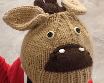 Reindeer Knitted  Children/Adult Hats
